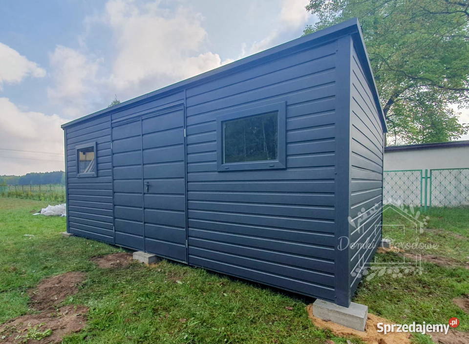 Schowek Domek Ogrodowy 6x25m 3x okno Antracyt małopolskie