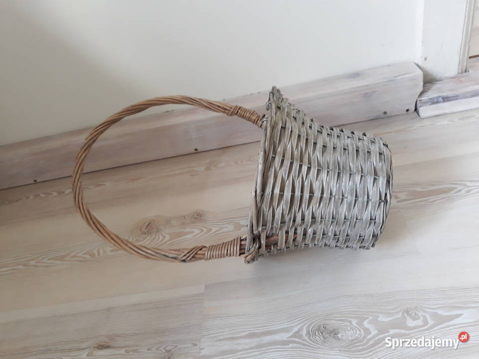 wiklinowy koszyk pobielany na prezent wygodna Gdańsk