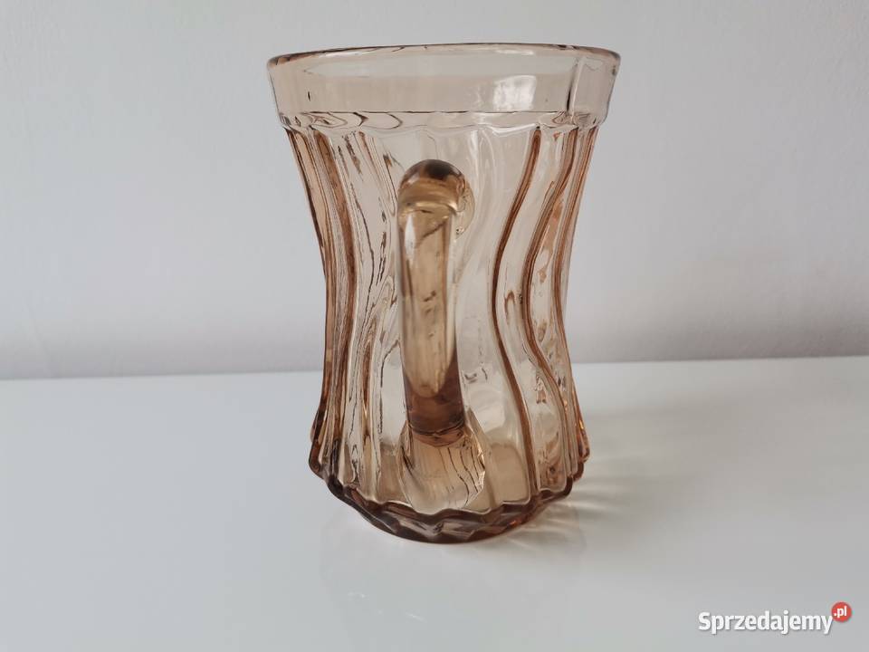 Stary kolorowy szklany kufel Katowice