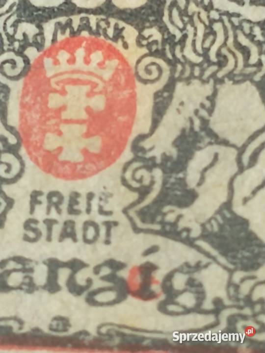 znaczek pocztowy freie stadt z bledem Gdynia