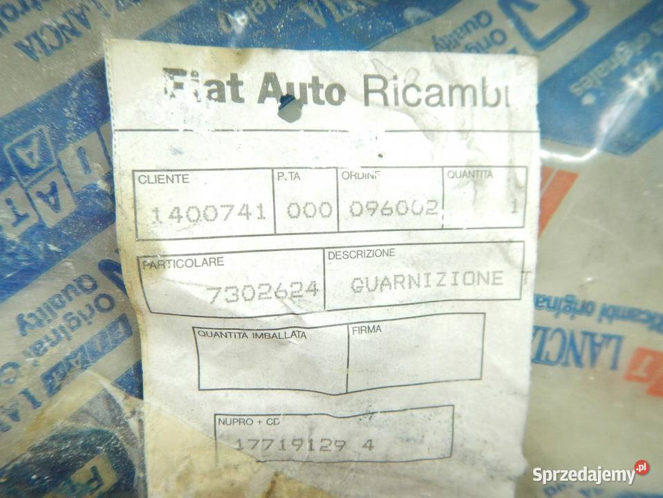 USZCZELKA POKRYWY ZAWORÓW FIAT CROMA 25D 018512 osobowe