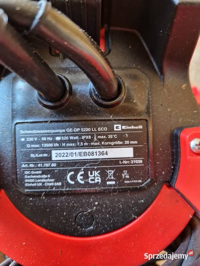 Pompa zanurzeniowa Einhell GEDP 5220 LL ECO Głogowa sprzedam