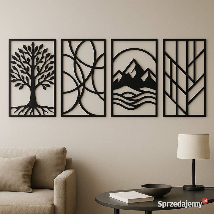 Dekoracje na ścianę panele naścienne grafiki Jeżowe