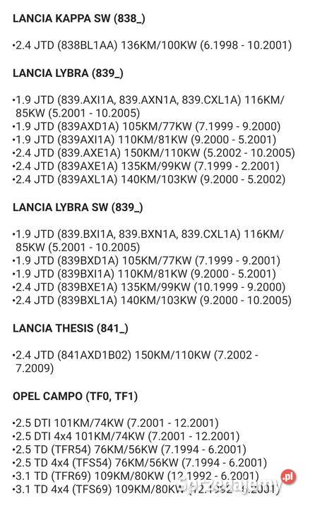 Czujnik położenia wału alfa fiat Opel Lancia Rok produkcji 2002 Biszcza sprzedam