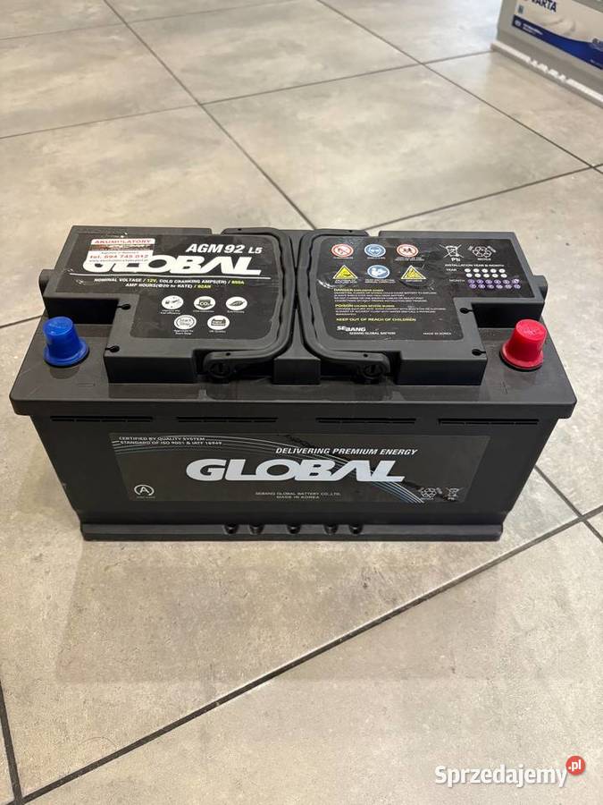 Akumulator Global AGM STARTSTOP 92Ah 850A osobowe