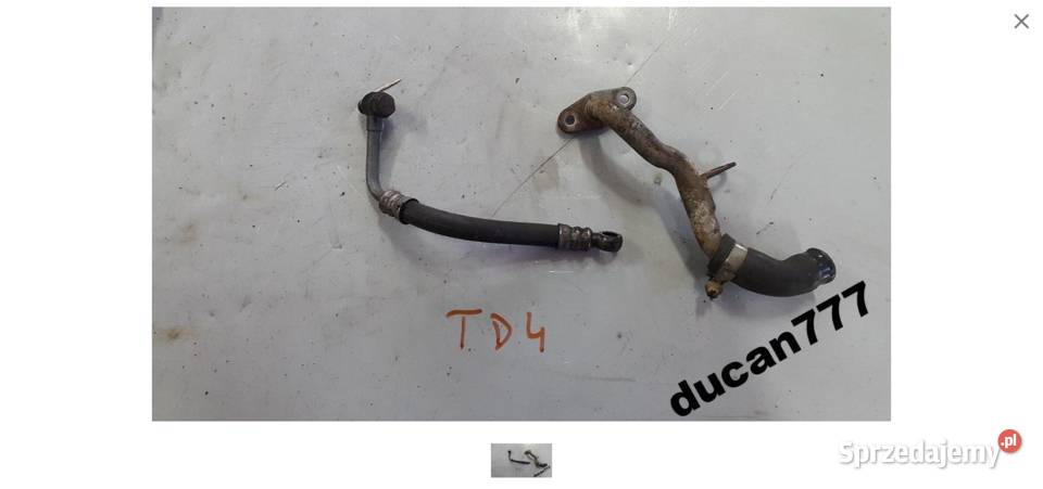 rurka turbiny turbo freelander 20td4 204D3 turbosprężarki