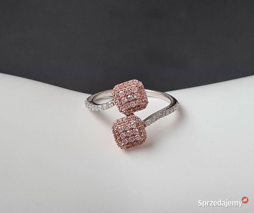 Pierścionek złoto 9k diamenty Otwock