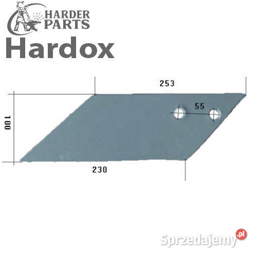 Dłuto 100ha HARDOX 92199P 92201P części do pługa