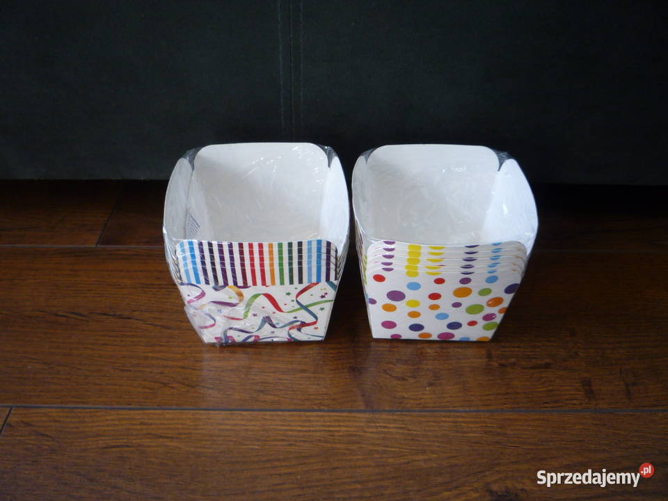 2 opakowania x 5 Pudełka papierowe na chipsy Szczecin sprzedam
