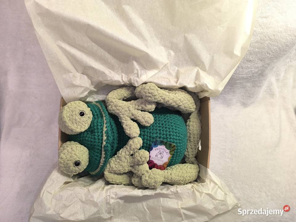 Duża żaba handmade 76 miękka przytulanka unikat Parzniew