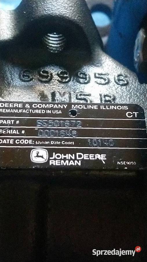 SE501617 turbosprężarka regeneracji John Deere Części zamienne Biała Podlaska