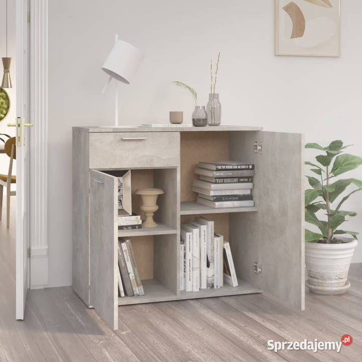 Szafka szarość betonu 80x36x75 materiał Warszawa