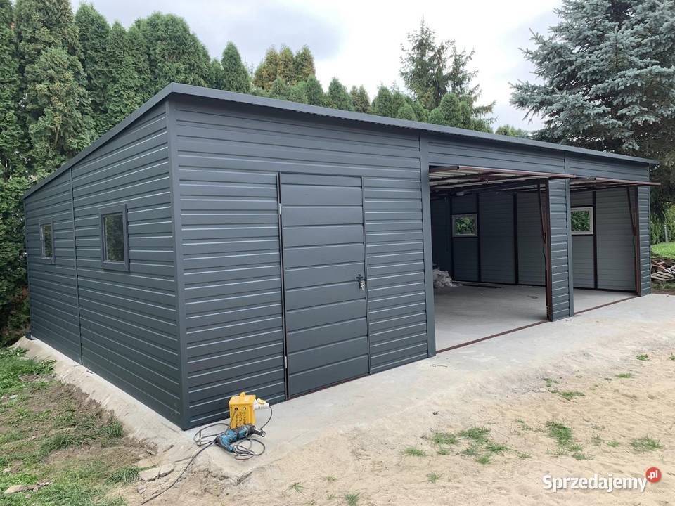 Garaże blaszane 9x5 w kolorze i drewnopodobne Brodnica