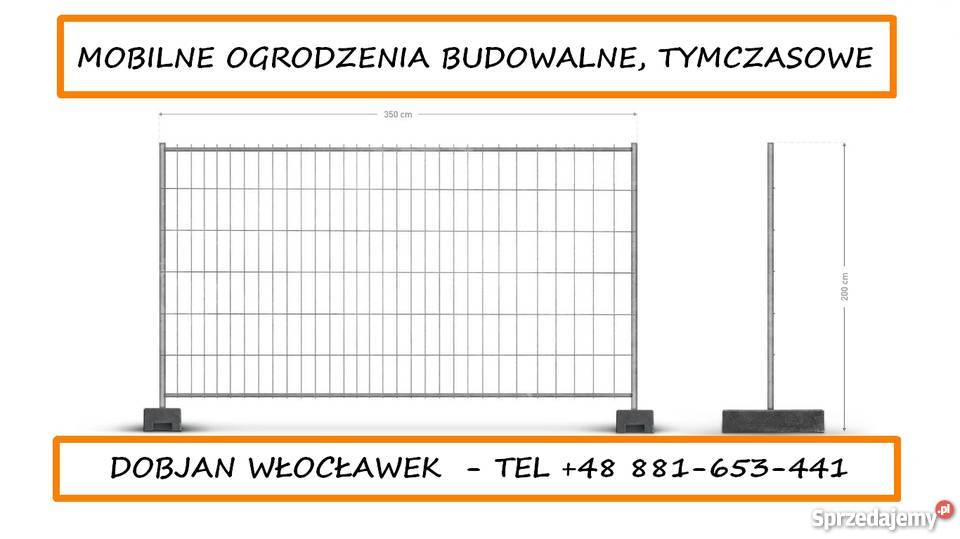 Ogrodzenia tymczasowe budowlane przenośne Rypin Wynajem maszyn i urządzeń