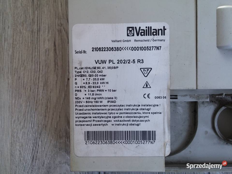 Regulator VAILLANT VUW 20225 R3 Sterownik Płyta Pozostałe Siemianowice Śląskie sprzedam