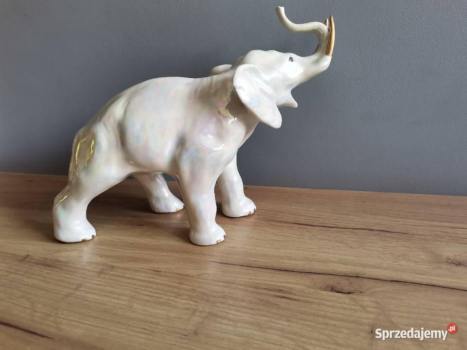 Stara figurka porcelanowa Słoń porcelana Katowice