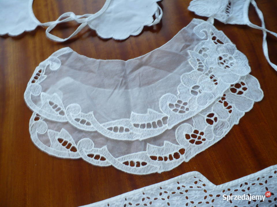 kołnierzyki zrobione haftem rchelie 9 sztuk Dla kobiet