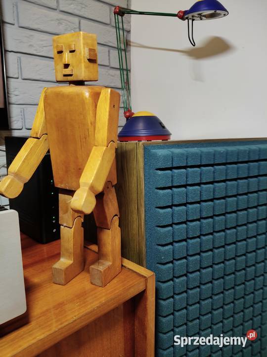 Rzeźba kinetyczna robot 38 MinecraftFolk Art Rękodzieło Kalisz