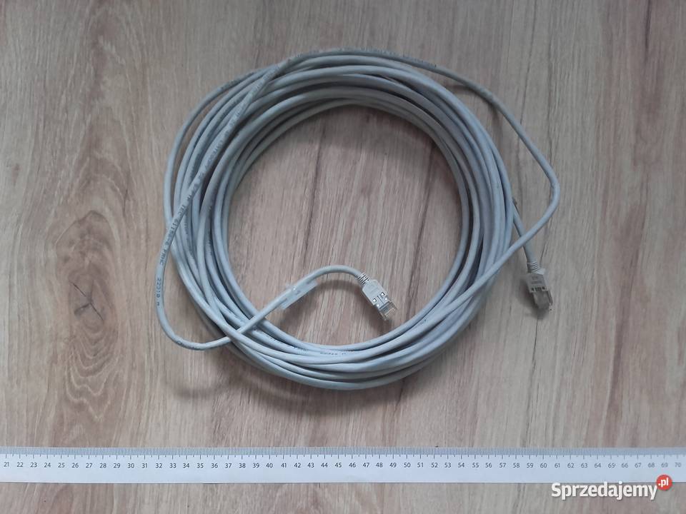 Kabel LAN RJ45 10m CAT 5e kolor jasnoszary