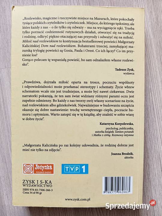 Miłość rozlewiskiem Małgorzata Kalicińska Kraków