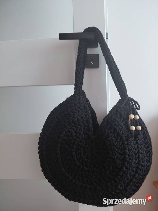 Torebka ze sznurka bawełnianego na szydełku Torby i torebki Gostyń