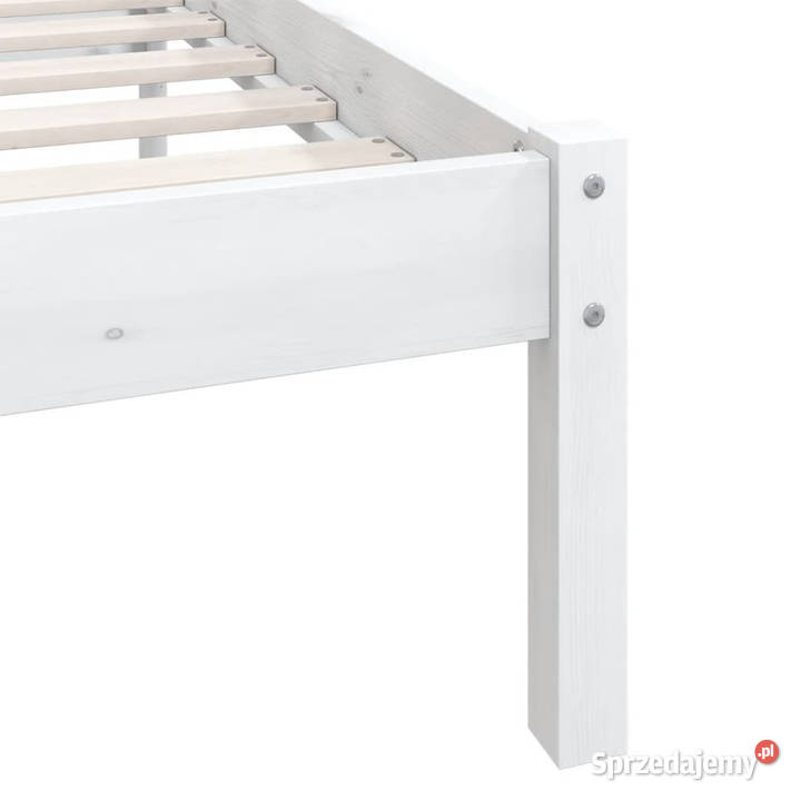 Rama łóżka biała lite drewno sosnowe 90 x 200 Warszawa
