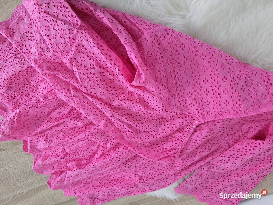 Sukienka ażurowa boho pink Rybnik