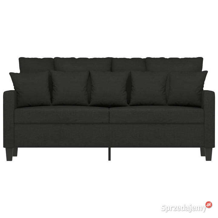 Sofa 2osobowa czarna 140 tapicerowana tkaniną Warszawa sprzedam
