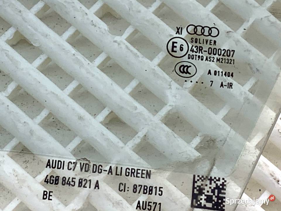 SZYBA LEWY PRZÓD PODWÓJNA AUDI A6 C7 Kombi 1118 sprzedam