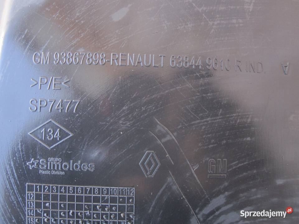 OPEL VIVARO B TRAFIC III 15r nadkole prawe przód świętokrzyskie Kielce