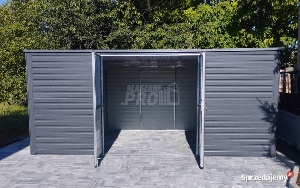Domek ogrodowy schowek 6x3 Brama antracyt Dach