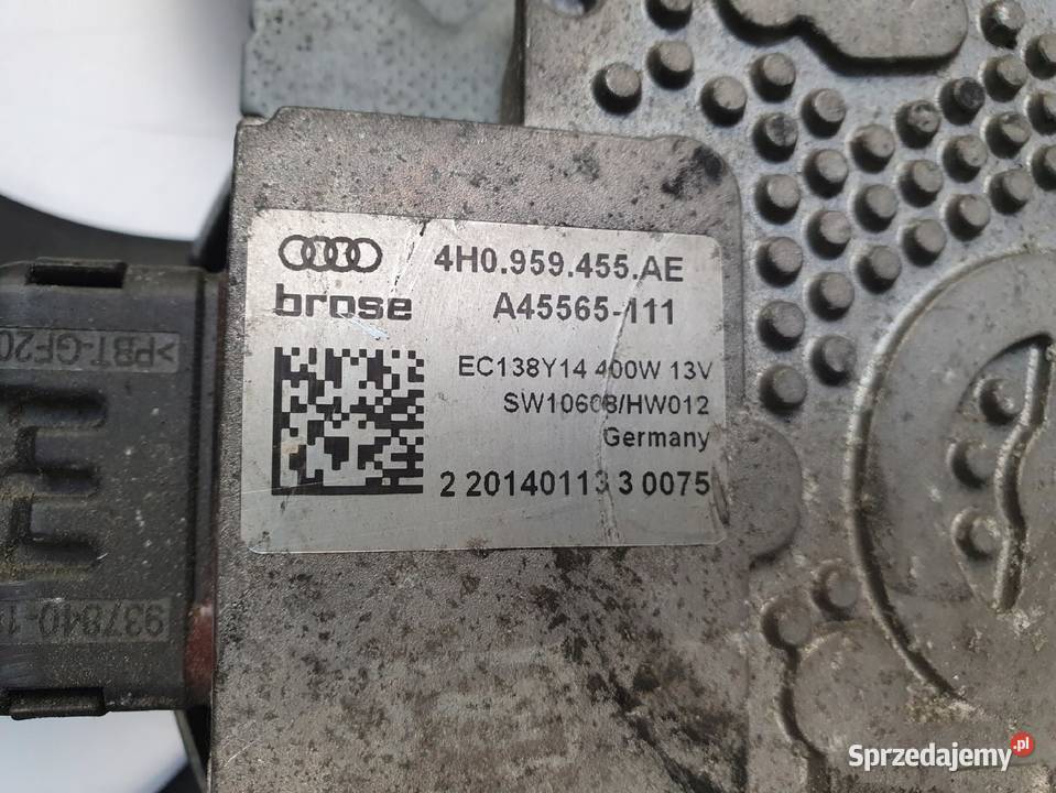 WENTYLATOR CHŁODNICY WIATRAK Moduł Audi A6 C7 30