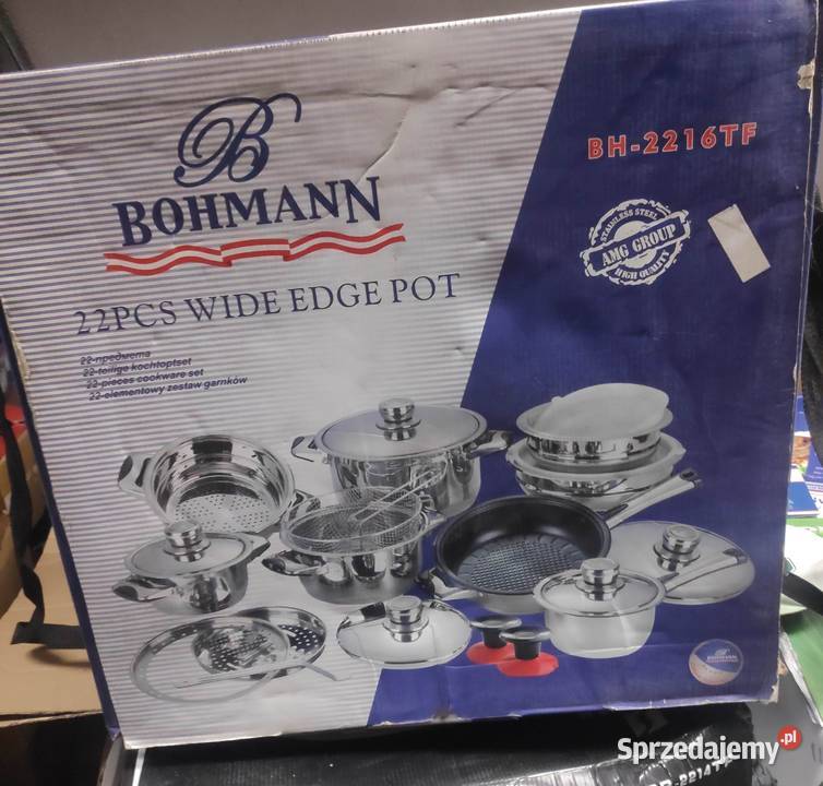 Garnki Komplet garnków 22 el Bohmann II gatunek Łódź