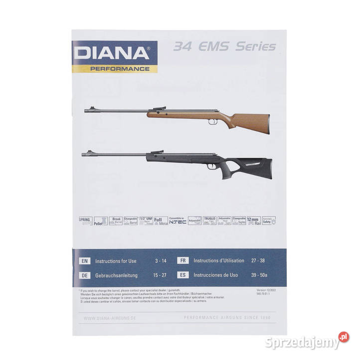 Wiatrówka Diana 34 EMS syntetyk czarna 55 mm Warszawa