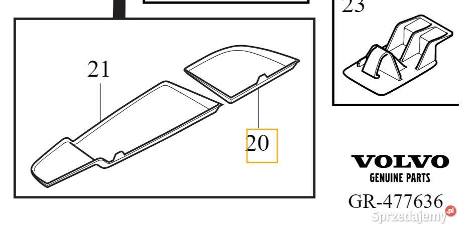 VOLVO XC60 II przednia lewa wykladzina boczka