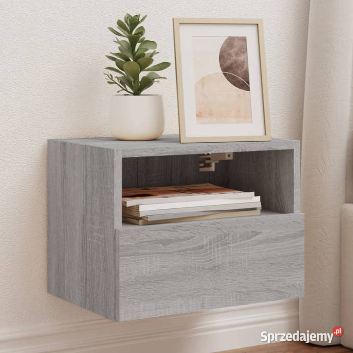 Ścienne szafki TV 2 szary dąb sonoma 40x30x30 Warszawa