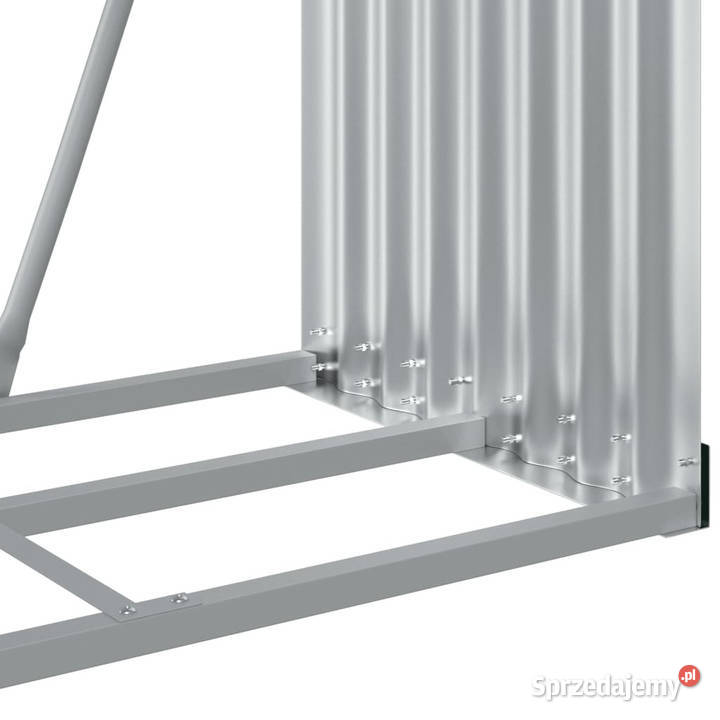 Stojak na drewno srebrny 80x45x190 stal Pozostałe mazowieckie