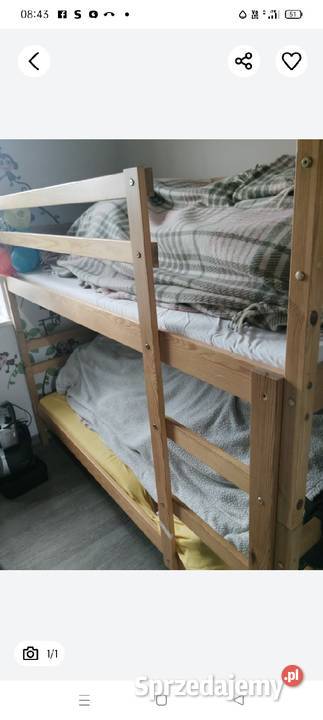 Łóżko piętrowe młodzieżowe drewniane Czernikowo