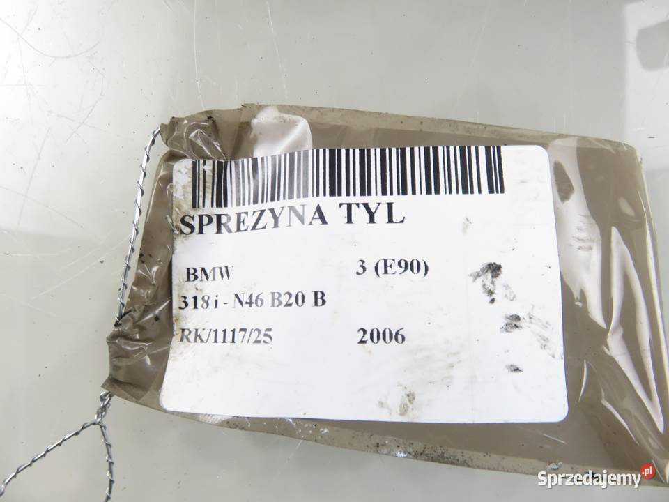 SPRĘŻYNA TYŁ BMW 3 E90 318 i 129 N46 B20 B