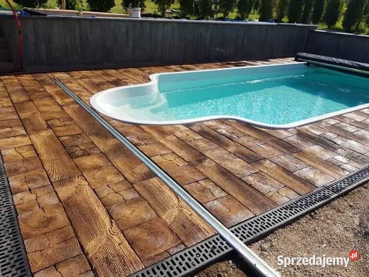 Betonowe drewno taras ścieżka ogrodzenie kostka dolnośląskie Bielany Wrocławskie