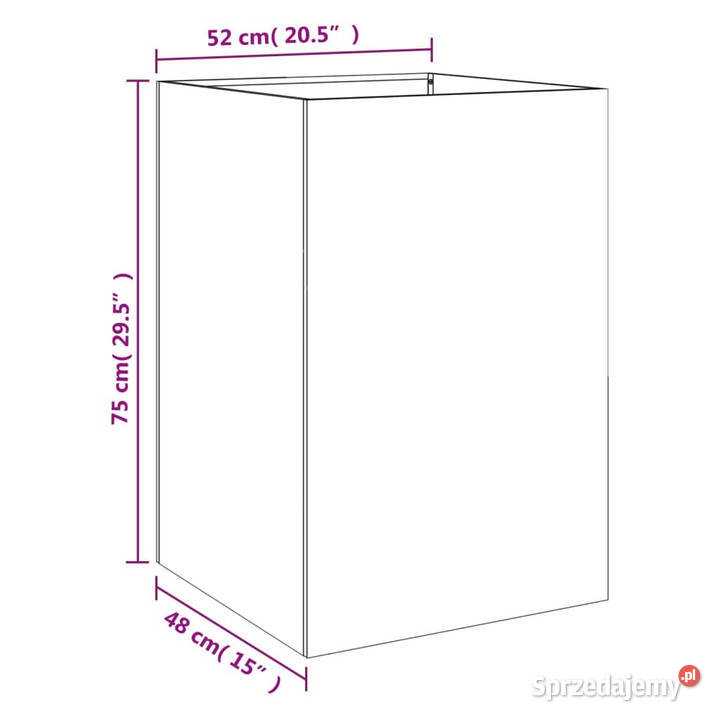 Donica oliwkowa 52x48x75 stal WM841586 Warszawa