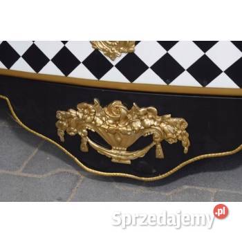 Królewska Biało Czarna Komoda Vintage Szafa Kraków