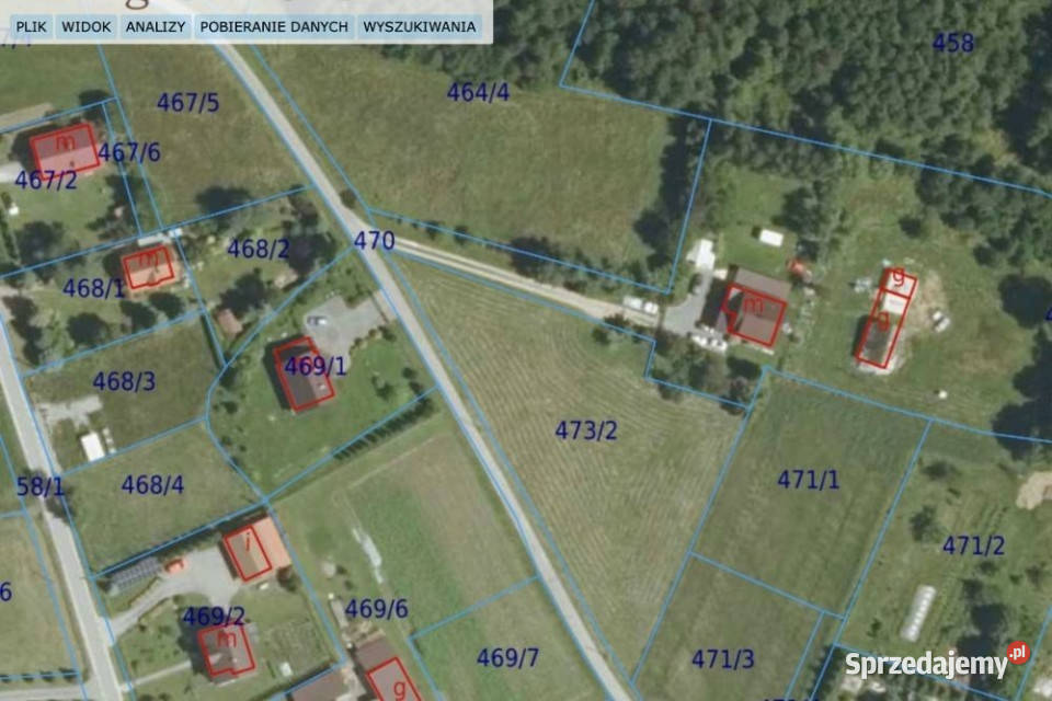 Działka budowlana 2900 m ŁOMNA Nowy Wiśnicz Sprzedaż