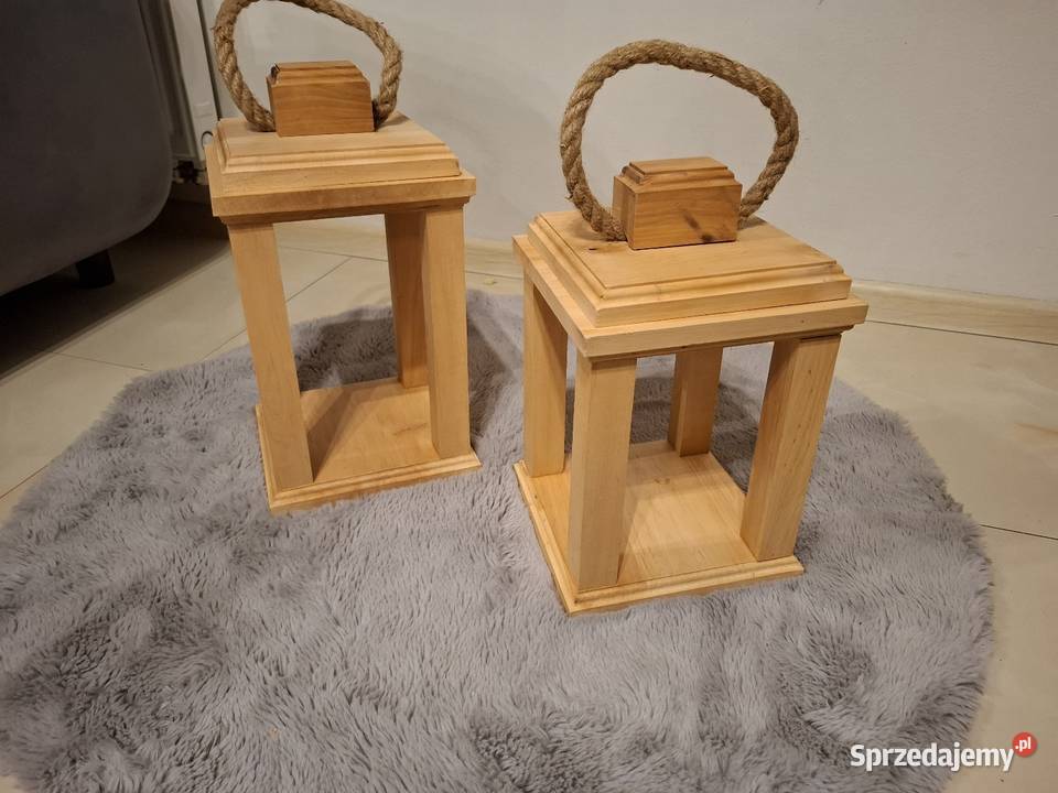 Lampiony latarenki z drewna