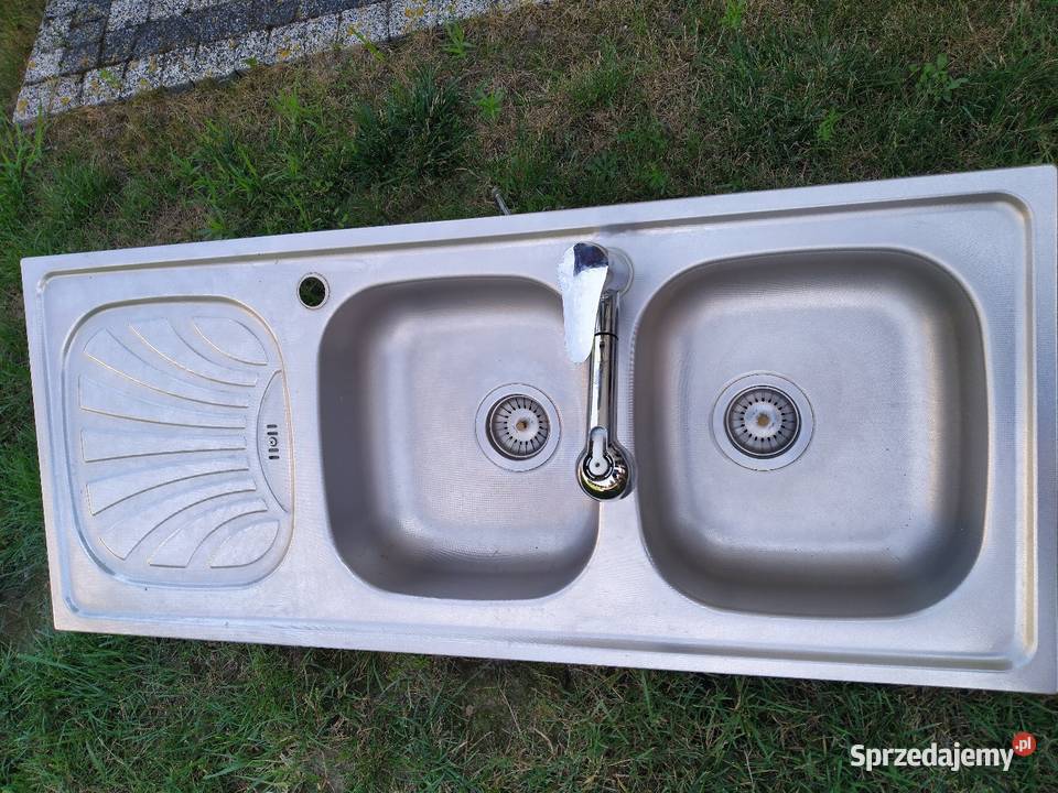 Zlew dwukomorowy z opiekaczem i baterią Lubartów sprzedam