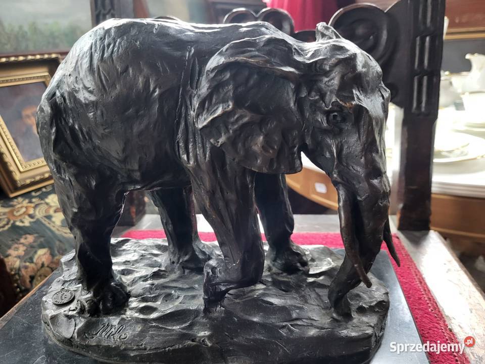 Figura słonia z brązu Rybnik