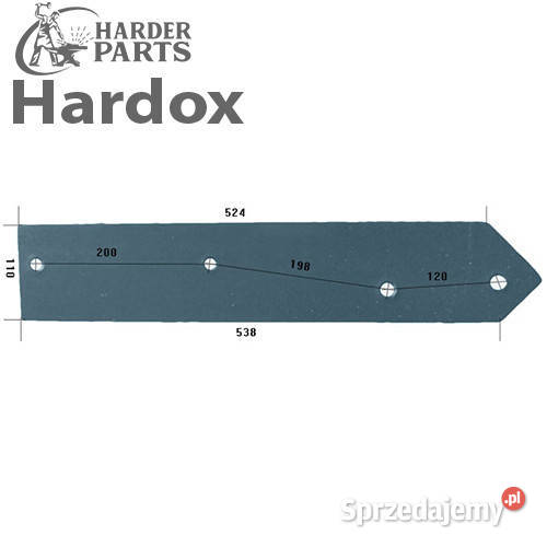 Płoza długa HARDOX 5000205L części do pługa Suwałki sprzedam