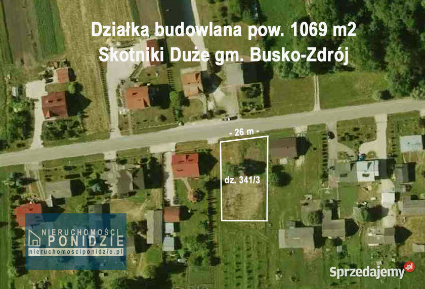 Działka budowlana Skotniki Duże gm BuskoZdrój sprzedam