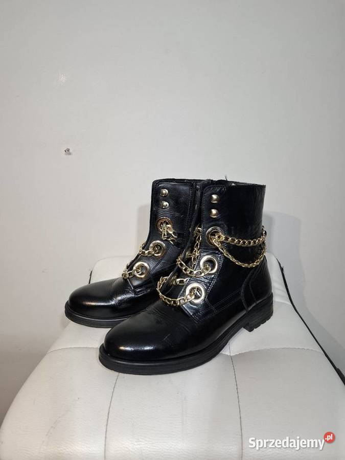 Skórzane botki workery damskie 38 Kazar Kozaki