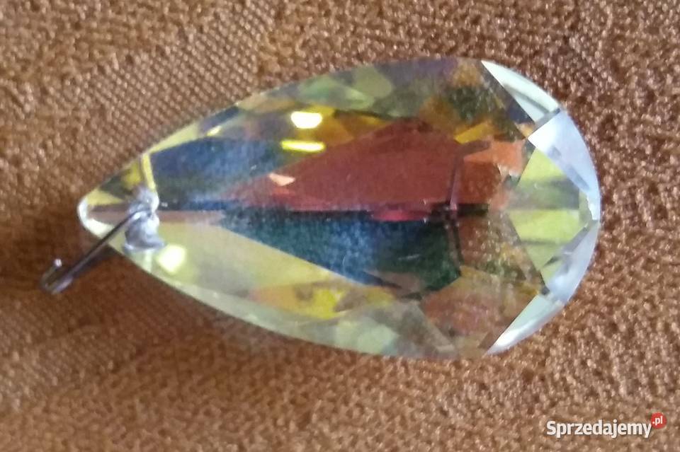 Wisior cyrkonia dł4cmxszer2Łańcuszek żmijka Łódź